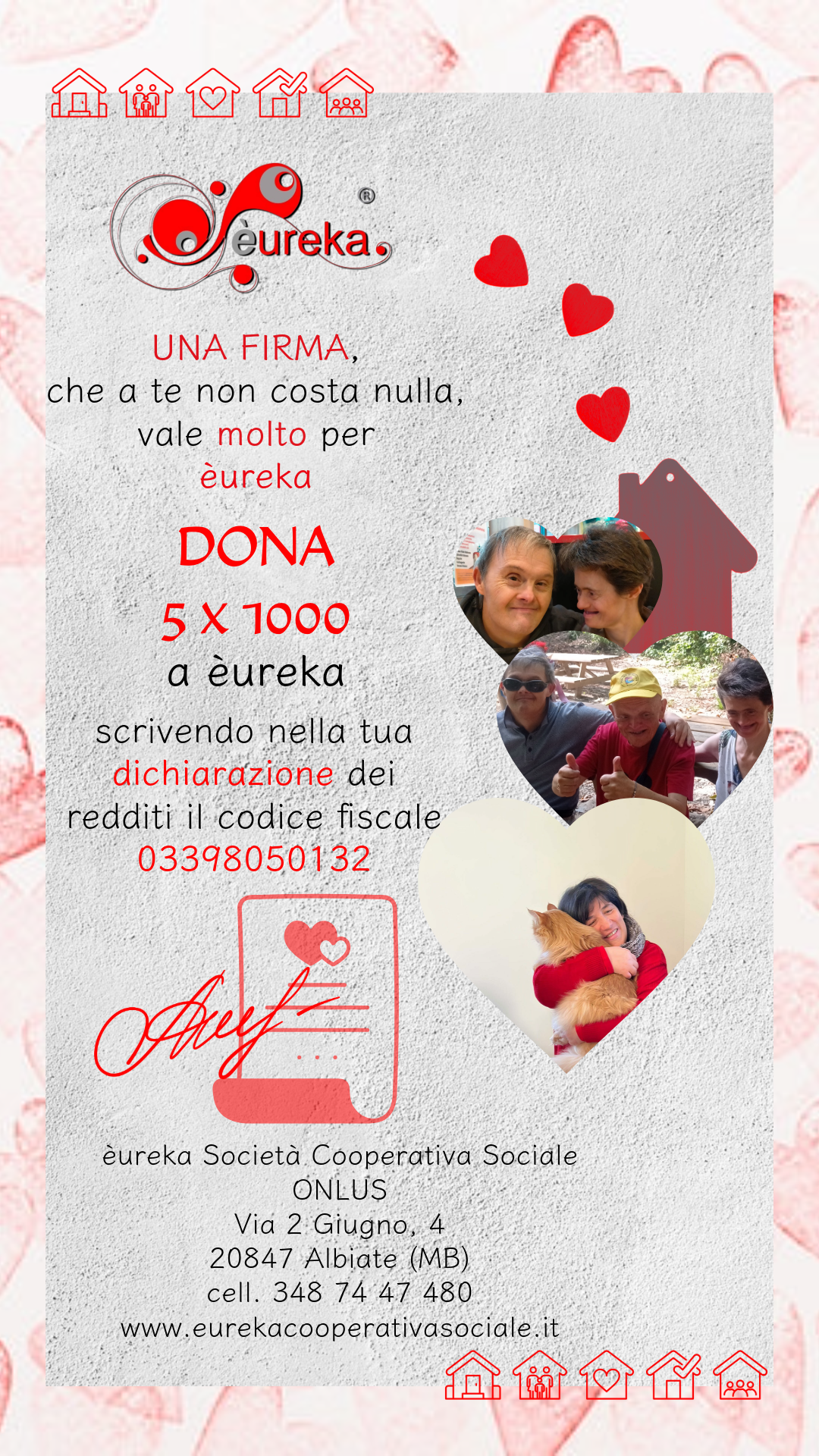 popup dona 5 x 1000 eureka società cooperativa sociale